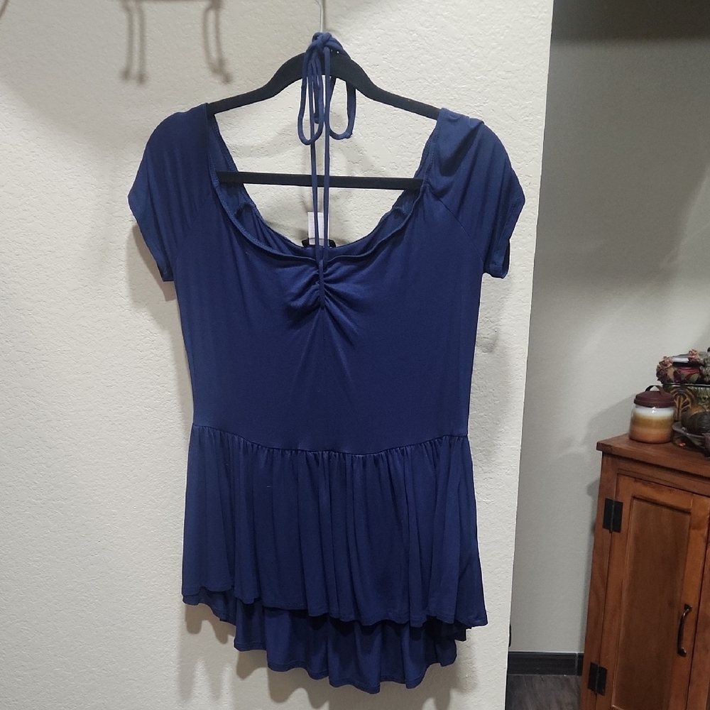 Elegant Blue Women's Top